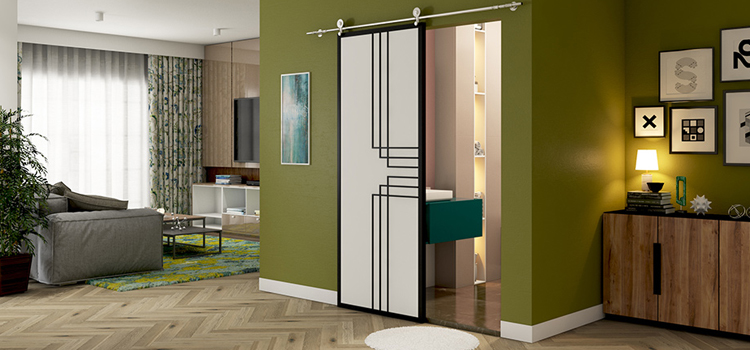 sliding bathroom door installation in Joliet, IL